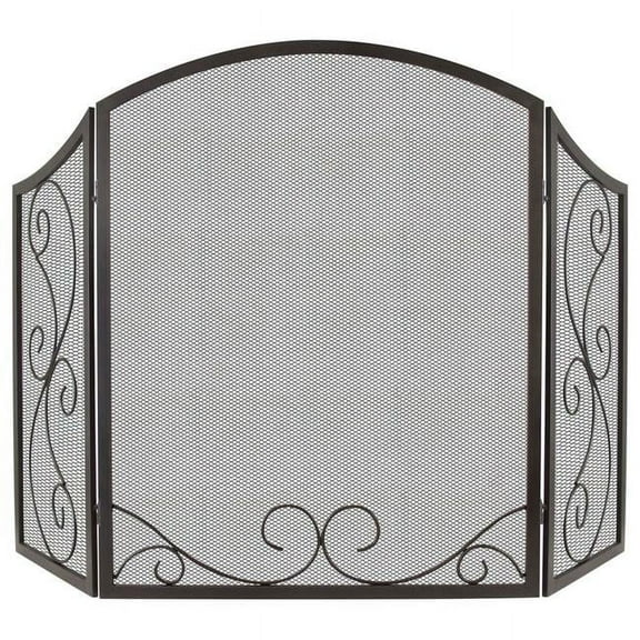 Pleasant Hearth FA995S Steel Iris Scroll Fireplace Screen