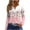 Pink, variant on yievot Women's 2023 Fall Long Sleeve Henley Tops V Neck Tunic Casual Loose Patchwork Blouse