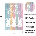 thumbnail image 2 of Happy Easter Bunny Wooden Board Garden Flag - 12x18" Colorful Spring Rabbit Farmhouse Yard Outdoor Decor Double Sided, 2 of 4