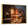 thumbnail image 2 of Designart "Retro Theater Night View" Theatres Floater Framed Canvas Prints, 2 of 5