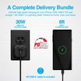 thumbnail image 2 of Cargador de pared USB-C PD de 30 W + Cable de carga de 6 pies Naztech, 2 of 7