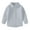 Gray, variant on Kids Solid Pocket Long Sleeve Top Boys Girls Casual Button Down Uniform Shirt Comfortable Breathable Daily Wear Polyester Ages 6M-8Y