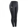 thumbnail image 2 of Clearance High Elastic Leggings Pant Women Solid Stretch Compression Sportswear Casual Yoga Jogging Leggings Pants With Pocket, 2 of 5