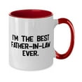thumbnail image 2 of Nice Father-in-law Gifts, I'm The Best Father-In-Law Ever, Useful Father Two Tone 11oz Mug For Dad From Son Daughter, Fathers Day gift ideas for fatherinlaw, Gifts for fathers and fatherinlaws, Unique, 2 of 2