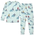 thumbnail image 2 of FORMRS Long Sleeve Top and Pants Pajama Set for Niños 2-Piece Sleepwear, Sizes 18M-8Y, Ice Hockey, 2 of 6