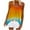 Orange, variant on Birdeem Fashion Womens Summer Round-Neck Sleeveless Print Casual Camistop Blouse