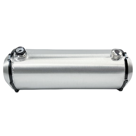 JSD 12x36'' 17 3/8 Gallon 1/4 NPT Spun Aluminum End Fill Gas Tank Fuel Tank W/Gauge