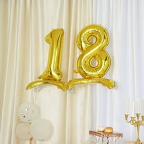 Efavormart 27" Shiny Gold Self Standing Letters / Number Balloons, Helium Foil Mylar Balloons For Wedding Decoration - 6