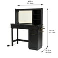thumbnail image 4 of Better Homes & Gardens Lillian Vanity Desk with LED Mirror, Rich Black Finish, 4 of 15
