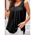 thumbnail image 6 of Eytino Tank Tops for Women Summer Loose Fit Pleated Scoop Neck Camisole Tank Tops Trendy Sleeveless Shirts S-2XL, 6 of 8