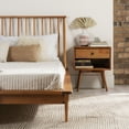 thumbnail image 4 of Walker Edison Modern Boho Queen Size Solid Wood Platform Bed, Caramel, 4 of 25