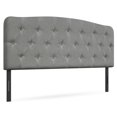 thumbnail image 4 of Topbuy Tufted Upholstered Full Size Headboard Adjustable Height Light Grey, 4 of 6