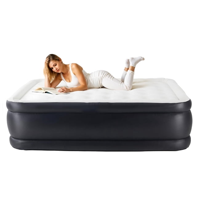 Colchón Inflable YSSOA Queen 41 cm de Alto con Bomba Incorporada 110V