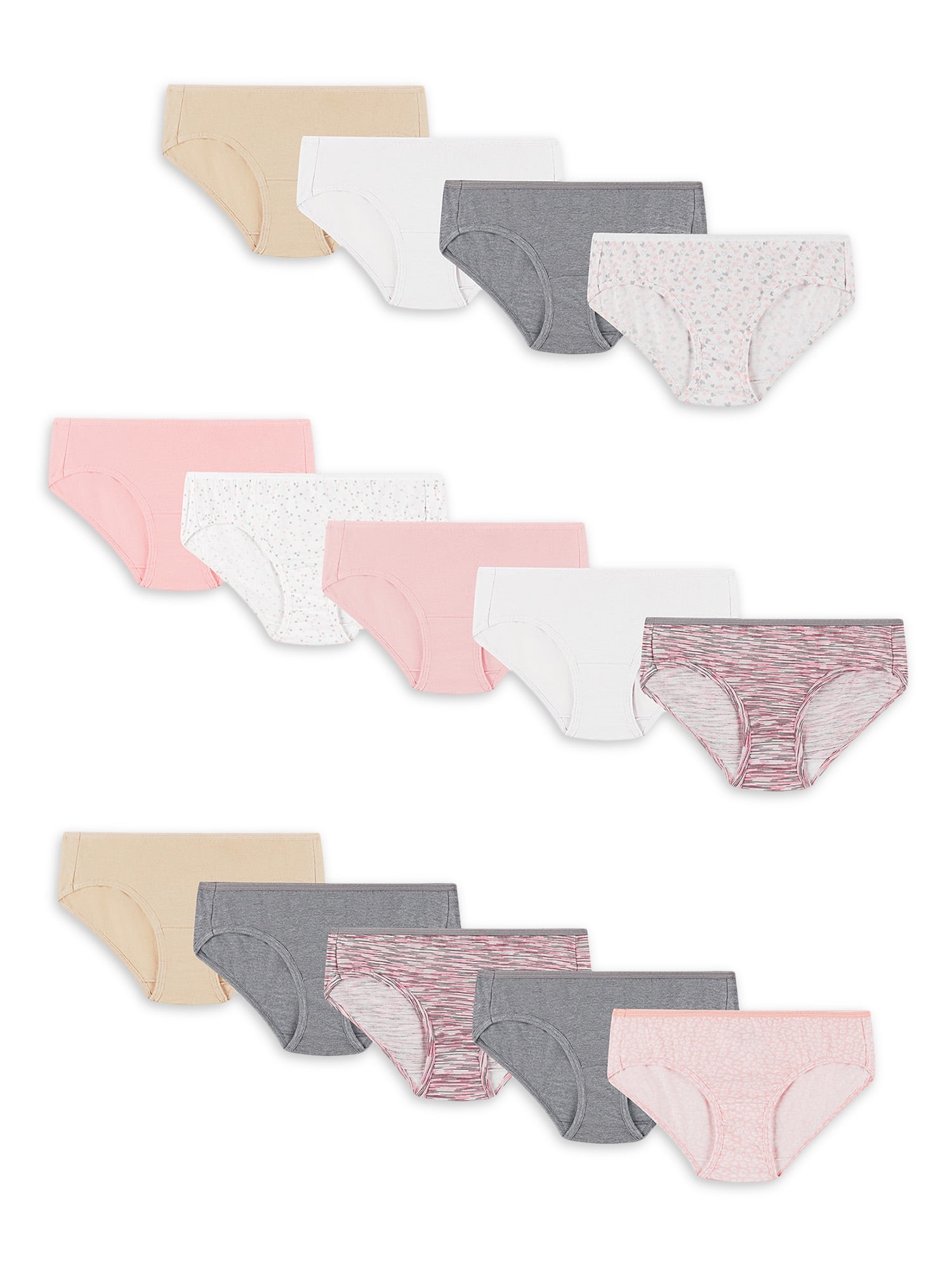 Kids Girls MultiPack Briefs Knickers Underwear Plain 100% Cotton Pants 1-16 Yrs 