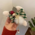 thumbnail image 6 of EGYMEN Christmas Hair Clips, Festive Bow Hair Accessories, Holiday Claw Clips for Women, Decorative Hairpins with Bells and Bows(Green), 6 of 6