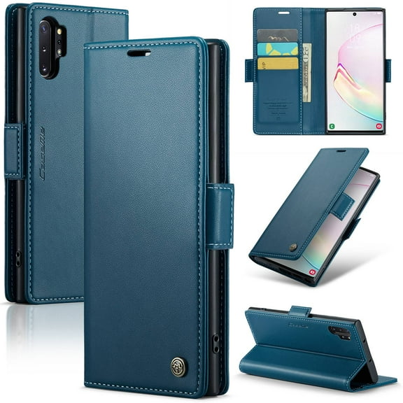 ETFAST Leather Phone Case Wallet With Card Holder Zipper For Samsung Galaxy Note10 Plus High Quality Leather Phone Case