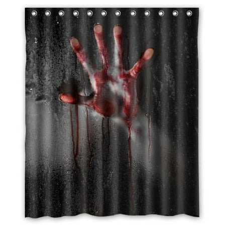 Shower Curtain Blood Ganma Honey Day House Blood Shower Curtain Polyester Fabric Bathroom Shower Curtain 60x72 inches ()