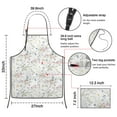 thumbnail image 3 of Pioneer Flower Floral Print Pattern Apron-Garden Aprons for Women with Pockets-Cotton Linen Waterproof Kitchen Cooking Gardening Aprons Adjustable for Kitchen,Cooking,BBQ and Salon 33x27 Inch, 3 of 7