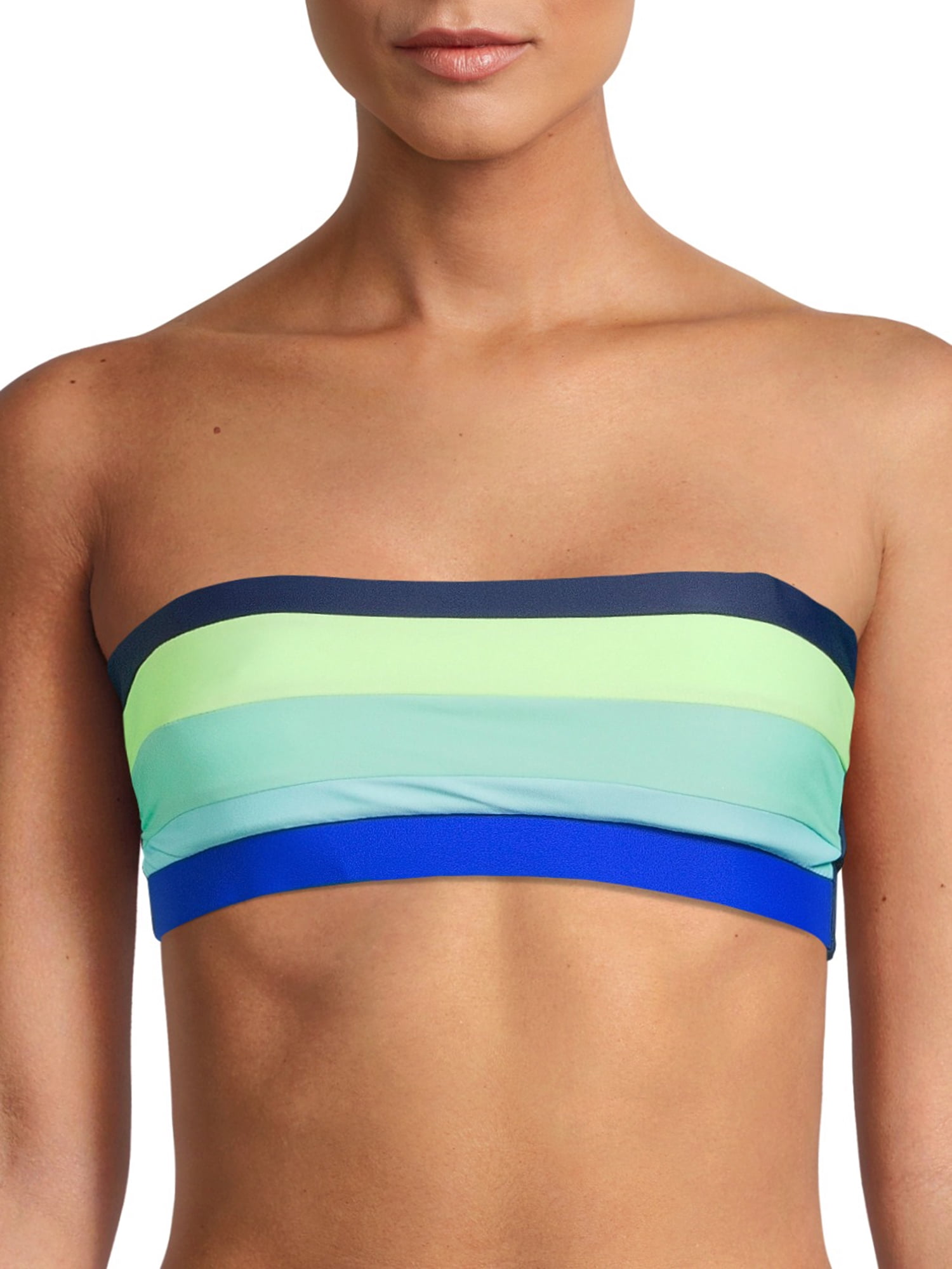 Cyn & Luca Juniors’ Colorblocked Bandeau Brynn Swimsuit Top