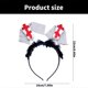thumbnail image 3 of Youth Fashion Headbands Shower Hair Band Stylish Headdress Daily Dating Hairhoop for Children and Adults Red, 3 of 4