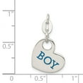 thumbnail image 3 of FB Jewels Sterling Silver Polished Enamel Boy Charm, 3 of 4