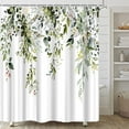 thumbnail image 4 of Nature Shower Curtain Green Plants Tropical Forest Landscape Hanging Curtain Polyester Fabric Bathroom ration Set With, 4 of 7