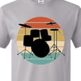 thumbnail image 3 of Inktastic Drum Set Retro Drummer Sunset T-Shirt, 3 of 4