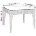 thumbnail image 2 of vidaXL Side Table Storage Coffee Console Table Poly Rattan and Tempered Glass, 2 of 4