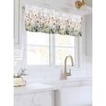 thumbnail image 3 of Valances for Windows Wildflower Floral Rod Pocket Cafe Window Treatments Valance Curtains for Kitchen Bathroom Laundry Basement Windows 60"x18", 3 of 9