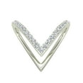 thumbnail image 4 of Diamond Band for Women V shape Stackable Diamond Ring 18K White Gold 0.45 CT TW (G,VS), 4 of 5