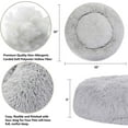 thumbnail image 2 of BuySphere Donut Dog Bed Calming Ultra Soft Shag Faux Fur Dog Bed Comfortable Donut Cuddler for Dogs and Cats,Self Warming and Washable (30 Inches, Grey), 2 of 9