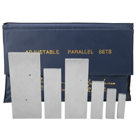 

6 Pcs Steel Adjustable Parallel Block Set 3/8~2-1/4in Adjustment Range for Accurate Measurement