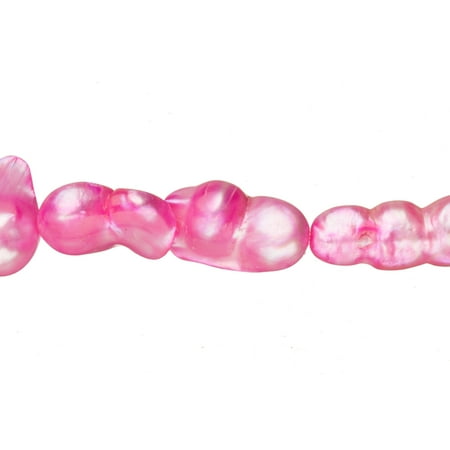 - Hot Pink Freshwater Cultured Pearls Natural Joined Baroque, C+ Graded, 8x5x13mm (Approx.), 15.5Inch Strings/31Pearls
