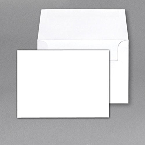Heavy Blank Note Cards And Envelopes Size 5 X 7 White 50 Per Pack This Is Not A Fold Over Card Walmart Com Walmart Com