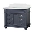 thumbnail image 3 of Elizabeth 42" Bathroom Vanity with Marine Gray Cabinet and Quartz Top, 3 of 7