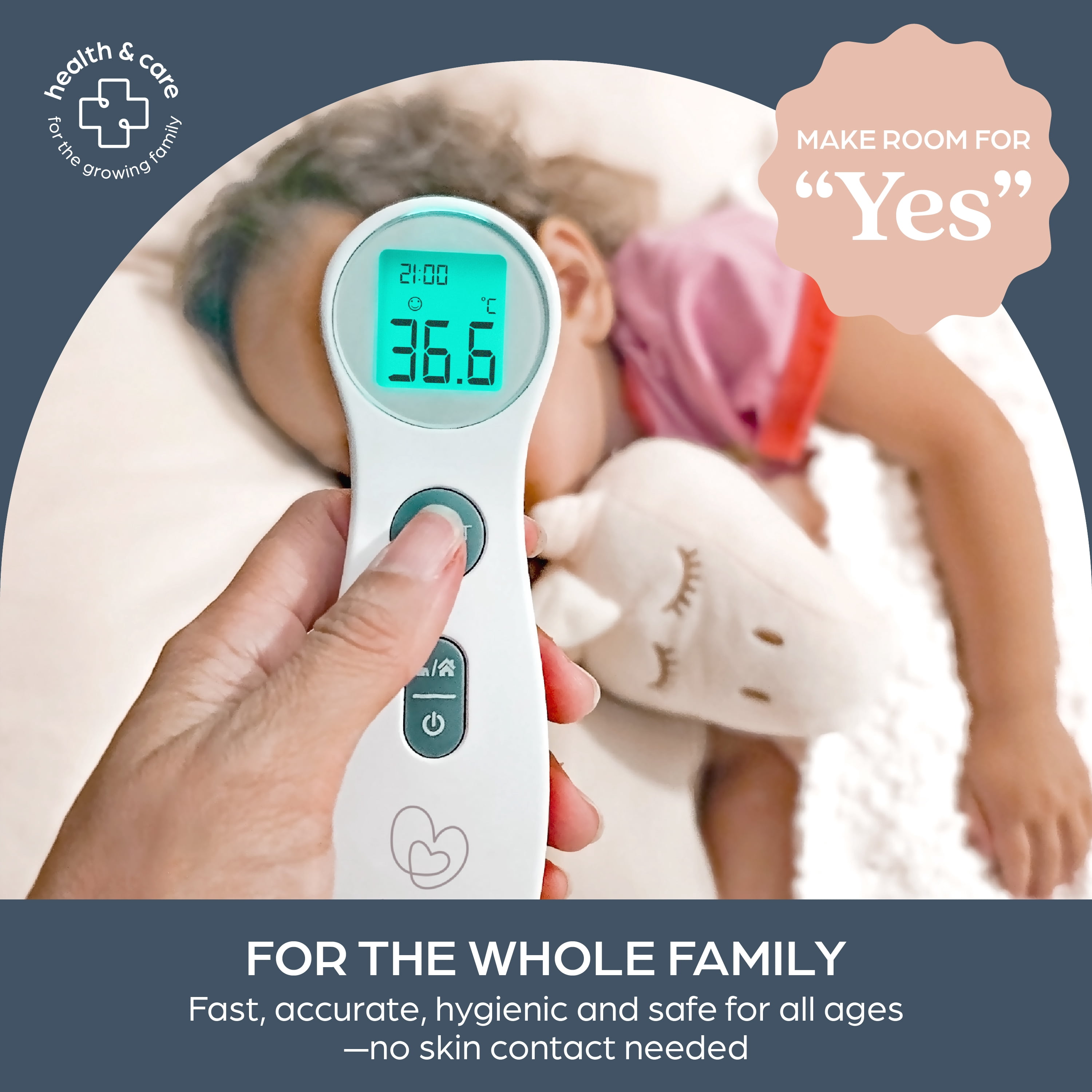 Dreambaby® Touchless Non Contact Digital Infrared Forehead Thermometer - Fever Temperature Scanner - for Baby and Adults (with Object Mode Switch Option)