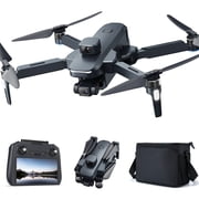 Holy Stone JY018 5.5" Screen Remote, 4K GPS Foldable Drone with 3-Axis Gimbal and EIS, 5000m Range Transmission, 36Min Flight Time, Obstacle Avoidance, Black