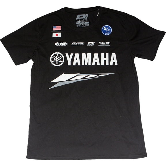 D'Cor Visuals Yamaha Factory Mens Short Sleeve T-Shirt Black LG