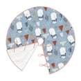 thumbnail image 3 of Halloween Christmas Tree Skirt - winter Scarf beer 30 Inches Christmas Tree Skirt for Halloween Holiday Indoor Home Christmas Tree Decorations with Three Ribbons, 3 of 7