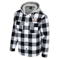 thumbnail image 2 of Men's Colosseum Black/White Virginia Tech Hokies Buffalo Plaid Full-Zip Hoodie Jacket, 2 of 3