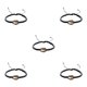 thumbnail image 1 of Sonducket 1 Juego de pulseras trenzadas, de concha, accesorio de moda, accesorios de mujer para el Día de San Valentín para el vestido diario, Oro negro 5piezas Sonducket CBP251279, 1 of 6