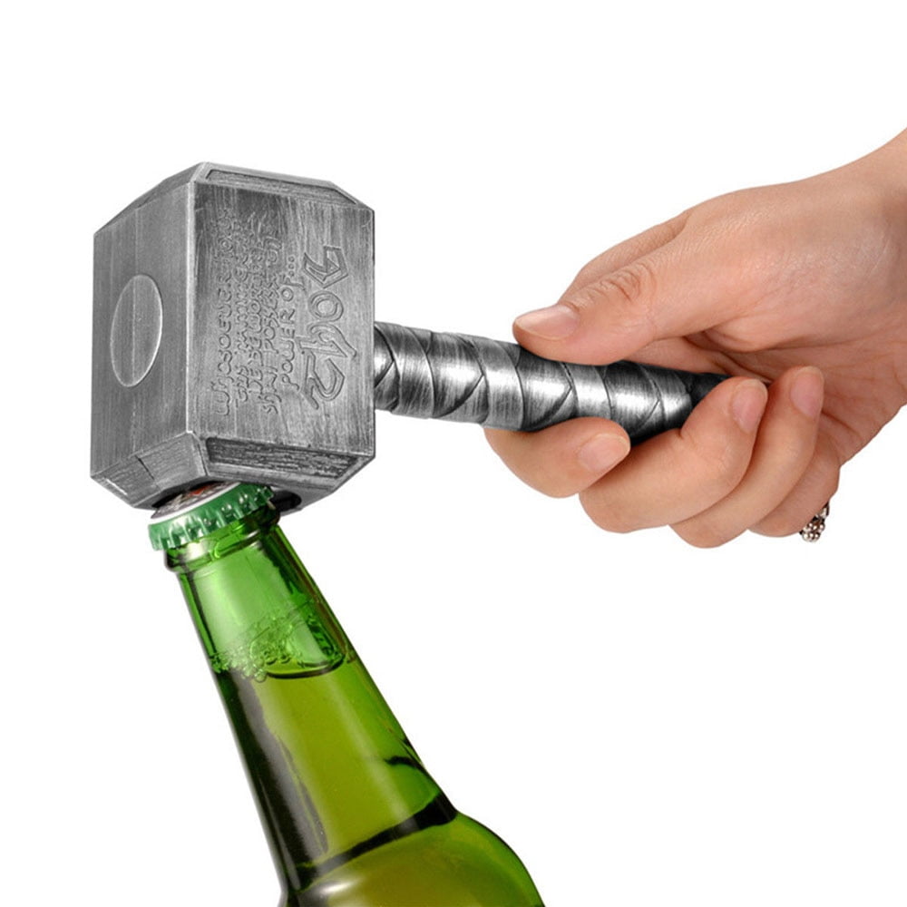 Hammer of Thor Wine Corkscrew Beverage Wrench Jar Beer Bottle Opener Bronze 