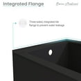 thumbnail image 6 of Voltaire 60" x 30" Left-Hand Drain Alcove Bathtub with Apron in Matte Black, 6 of 12