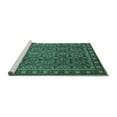 thumbnail image 2 of Ahgly Company Machine Washable Indoor Round Persian Turquoise Blue Traditional Area Rugs, 4' Round, 2 of 4