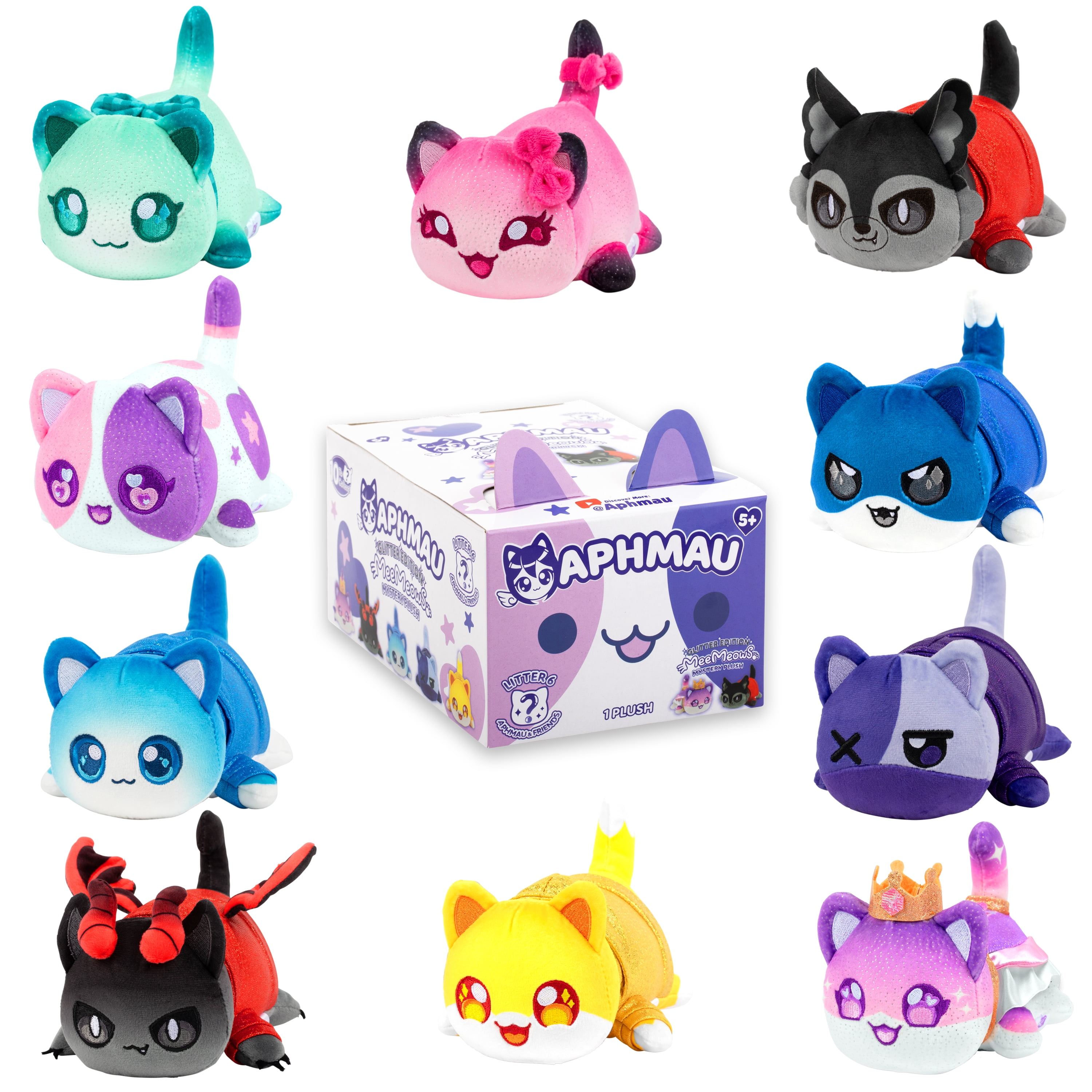 Aphmau 6インチ MeeMeow ぬいぐるみ 3個パック Aphmau 6 MeeMeow Plush 3-Pack for Preschool Classroom Fun
