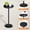 Black, variant on Small Round Side Table, Drink Table, Coffee Martini Table with Pedestal Accent for Small Spaces in Living Room, Bedroom, Sofa Couch, Rustic