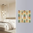 thumbnail image 4 of Yayeee Toggle Light Switch Wall Plate 3-Gang 6.37"x4.48" Decorative Outlet Cover, Sunshine Pineapples, 4 of 7