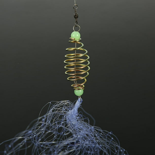 Red De Pesca Portátil, 4 Piezas Redes De Resorte De Cobre Con Cuentas Luminosas, Ideal Para Pescar En Bancos Con Material De Nylon