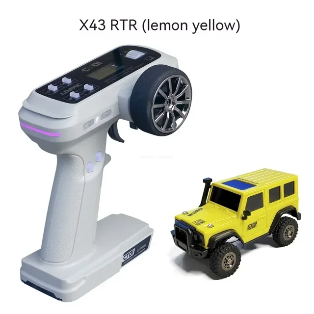 Mini Rc Remote Control Simulation Ldarc Radian X43 1/43 Off Road Climbing Vehicle Four Wheel Drive Model Car Desktop Xmas Toy