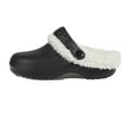 thumbnail image 2 of FOAMWALK Girl's Lightweight Solid Sherpa-Lined Clog - Warm Fleece & Stylish Clogs for Girls, Black, 13-1, 2 of 6